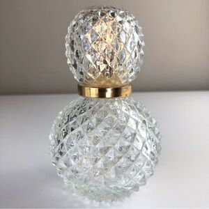 Faceted cut glass decorative perfume bottle